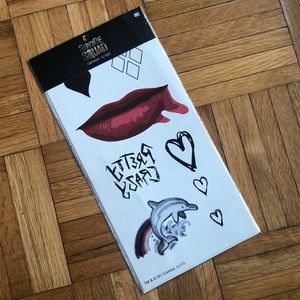 Suicide Squad Harley Quinn Temp Tattoos - 4 sheets
